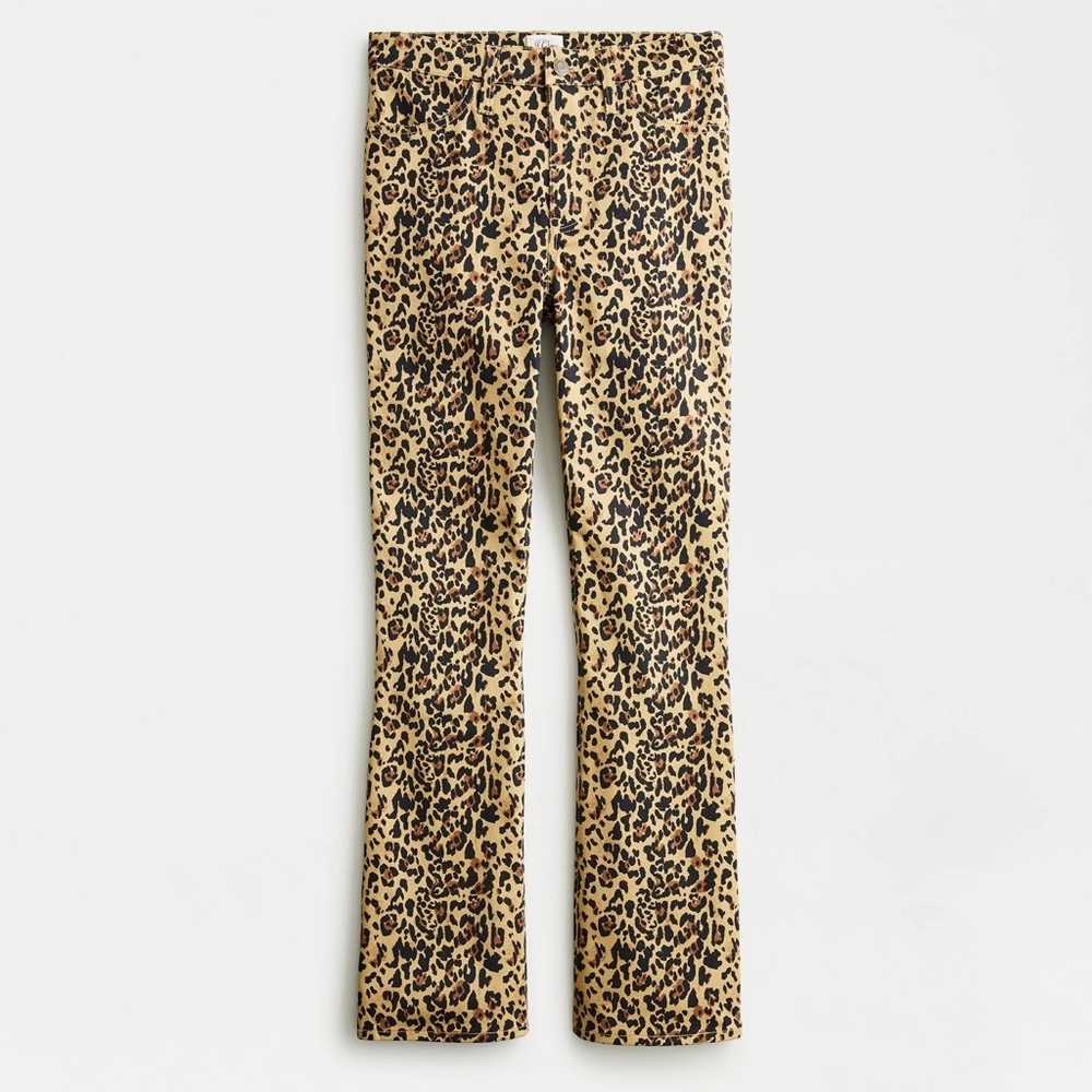 J. Crew Kickout Crop Pant in Leopard Print Size 30